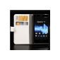 Folio case holder for Sony Xperia T LT30p - White (Electronics)