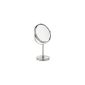 Beauty magnifying mirror chrome metal - Face With Magnifying X 3 - And normal face