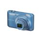 Nikon Coolpix S6400 compact camera (16 megapixel, 12x opt. Zoom, 7.6 cm (3 inches) touch screen) Blue (Electronics)