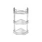 Corner shelf - chrome - for shower - with 3 floors - 20/50/20 cm (W / H / D) (Kitchen)