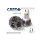 Super-bright CREE GU10 3 * 3W 9W LED bulb in white (6000K) ENERGY SAVING SPOTS PERFECT FOR CHANGE 50 ~ 60W halogen lamps!  (Household goods)