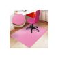 Trendy protective floor mat for hard floors | PVC and phthalate | Pink | 120 x 75 cm