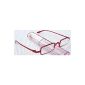 Reading glasses reading aid eye-catcher with Hard Case 890 591, color: red; Thickness: 1.5