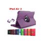 King Cameleon VIOLET AIR color for Apple iPad 2 - Multi Pouch COVER ROTARY 360 Angle - Many colors available - SMART COVER Shell Case PU LEATHER, 360 ° rotation, Stand, magnetic / magnet to standby - 1 PEN FREE !! !  (Office supplies)