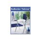 WENKO bathroom stool folding chair Badstuhl Salerno - foldable, soft seat, backrest, chrome, 38 x 63 x 43 cm, blue bath chair (Housewares)