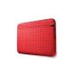 LaCie ForMoa MacBook Notebook Case 43.2 cm (17 inches) with handle option, air cushion protection, 3 pockets, red (Accessories)