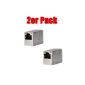 COM FOUR® patch cable coupling Cat.  6 2x RJ45 connector fully shielded (2 pieces) (Personal Computers)