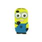 JBG Blue Touch 4 New 3D Despicable Me Minion 2 Two soft eyes Protective Silicone Cover Case for Apple iPod Touch 4 4G (Wireless Phone Accessory)