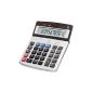 Genie 222 12-digit business desktop calculator with dual power (solar and battery), including currency conversion, silver / gray (Office supplies & stationery)