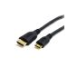 Invero ® HDMI to Mini HDMI Cable 24K gold plated ideal for Nikon D3200 - 1.8 m (Electronics)