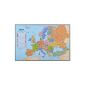 Wall map of Europe including 12 Markierfähnchen about B90 x H60 cm (Office supplies & stationery)