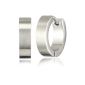 Pure Grey unisex hoop earrings titanium 12 mm 4872 (jewelery)