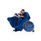 Blanket with sleeves super fluffy bedspread residential ceiling Handytasche microfibre fleece 170x200 +50 blue blanket TV