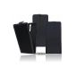 Premium Flip Case Handytasche for Sony Xperia S LT26i Cover Wallet Flip Case Cover - ultra thin - magnetic closure in black / black bi-color (Electronics)