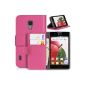 DONZO Wallet Case for LG Optimus L7 Structure II P710 Pink (Accessories)