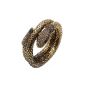 FACILLA® Snake Spiral Bracelet Curb Tanned Alloy Rhinestone Jewelry Punk Woman (Jewelry)