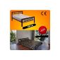 Metal Bed With Foot Wooden slats Mattress 160cm x 200cm Wood Included Elegant design Color Mahogany (Attention: 50% discount due to various imperfections on wooden parts of the bed) LM1.6