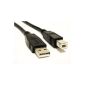 CABLING® New Epson Lexmark Canon HP Kyocera Samsung USB printer cable 2.0 A - B, 5 m .The cable USB 2.0 A to B Cable Printers, scanners, scanners, HP, Epson ... - 5 meters.