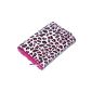 Cool Wallet Leopard Design pink black, wallet Leo, 15x9x3cm (W x H x D)