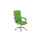 CLP adjustable LUXURY executive chair WINSTON, loadable up to 140 kg, high-quality upholstery, COLOR CHOICE green