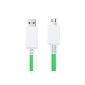 Ownstyle4you LED Micro USB cable for OnePlus One Data Charger Cable Cord power cables in bright green (Electronics)