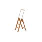 Small wooden folding ladder / library directors from beech wood, 3-stage (6,916,250) (household goods)