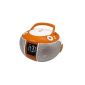 Blaupunkt B9e OR CD Boombox with clock radio (SD card slot, MP3, PLL Tuner, USB) orange (Electronics)