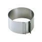 Kaiser 769,325 patisserie cake ring with handles, stainless steel, extra high, 9 cm, adjustable from 16.5 to 32 cm (household goods)