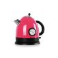 Klarstein AquaVita kettle kettle with thermometer (2200W, 1.5 liter, 360 ° connector) Red (Electronics)