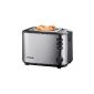 Severin AT 2514 Automatic Toaster, brushed stainless steel-black / 850W (household goods)