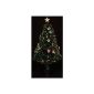 Jardideco - Artificial Christmas Tree Fiber Optic + bright stars - delivered in its pot - Height 90cm
