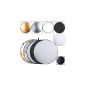 MEMTEQ® Pro 5in1 Foldable Reflector Set round multi-reflector incl. Transport bag for studio photographing 110cm Ø in gold color, silver color, black, white and diffuser Photo Studio Accessories (Electronics)