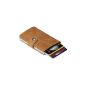 Secrid mini vintage cognac leather wallet, credit card case rfid safe (Clothing)