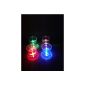 4x LED Shot Glass Shot Glasses FLASHING - incl. Batteries - 2oz MIXED - Red Yellow Blue Green (household goods)