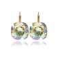 Earrings with SWAROVSKI ELEMENTS - Color Luminous Green Gold (jewelery)