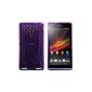 Luxburg® Cover Case Shell Sony XPERIA SP box TPU Silicone Purple amethyst