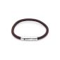 Morellato - S010416 - Link - Bracelet - Shark dark brown leather with stainless steel buckle and 1 Diamond (Jewelry)