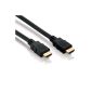 50 cm HDMI 1.4 Kabel-Stecker vergoldete High Speed ​​with Ethernet (Electronics)