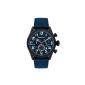 Gigandet INTERCEPTOR Men Quartz Chronograph - watch with analog display - 100m / 10ATM waterproof with date, blue silicone bracelet and blue dial - G4-008 (clock)