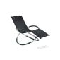 HomeStore Global, Holiday Gift, Deckchair, Rocking Chair Garden lounger with removable cushion.  Very comfortable and relaxing - Black