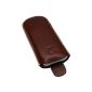 Original Suncase genuine leather bag (flap with retreat function) for Nokia 6303i Classic in 6303 Brown (Accessories)