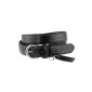 Simple and classic leather belt with round buckle.  Perfect for all occasions.  H001 (Clothing)
