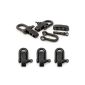 Set of 3 stainless steel shackle with adjustable closure for paracord bracelets, cords, etc., color: black - brand Ganzoo (household goods)