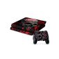 Vinyl Sticker Skin Cover protective sticker for Sony PS4 Console and DualShock 2 controllers Vampire skull Style (Electronics)