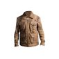 Men's Leather Jacket - The Expendables 2 Jason Statham leather jacket distressed look (Clothing)