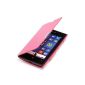 youcase - Nokia Lumia 520 Slim Flip Case protective shell leather case cover fuchsia (Electronics)