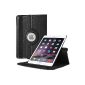 EnGive 360 ​​° Rotating Leather Case iPad 2 Case Air Case Cover Case with Stand Function Auto Sleep / Wake function (iPad Air 2, Black)