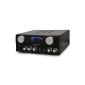 Skytronic compact 400W stereo HiFi amplifier karaoke amplifier (2x Microphone input, 2-band EQ, 2x RCA) (Electronics)