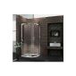 6 mm shower shower screen corner shower quadrant 80 x 80 x 195 cm FRESH without shower tray