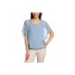 Loose, semi-transparent chiffon blouse in pale blue